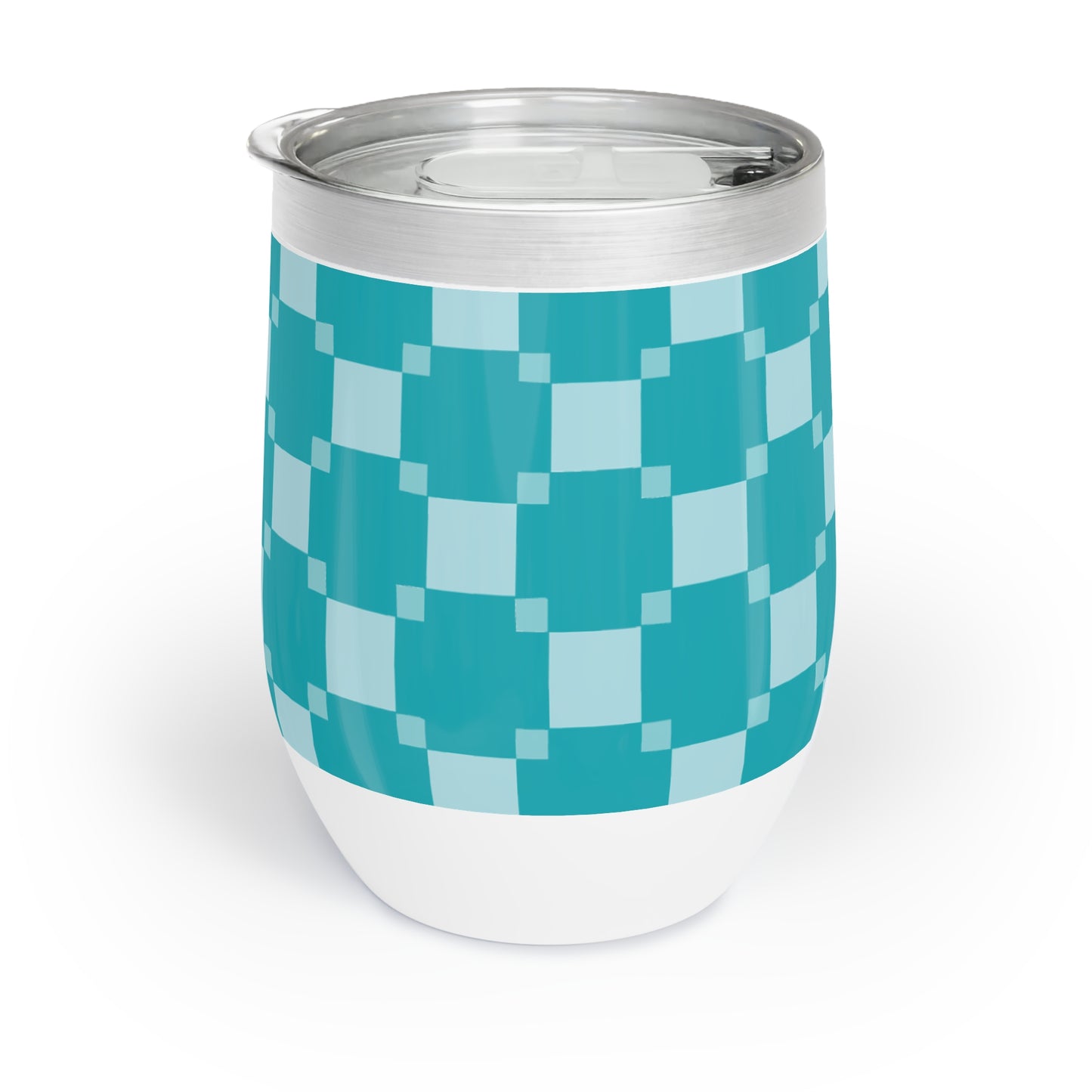 Checkered Dreamscape - Chill Wine Tumbler