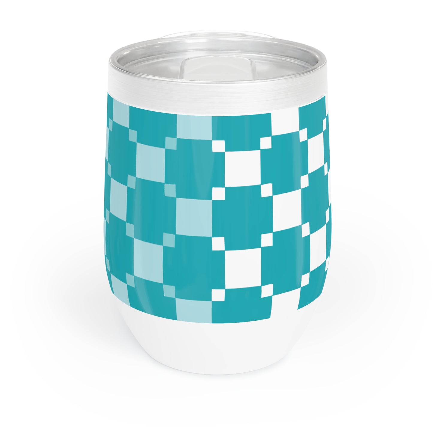 Checkered Dreamscape - Chill Wine Tumbler