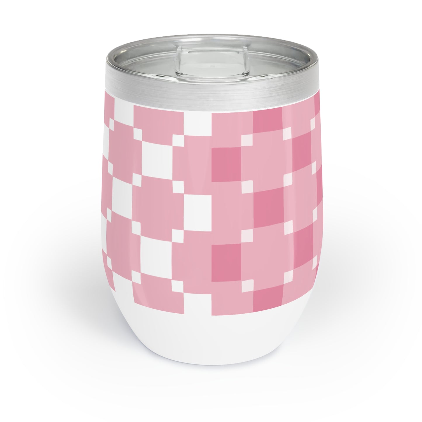 Checkered Fluidity - Chill Wine Tumbler