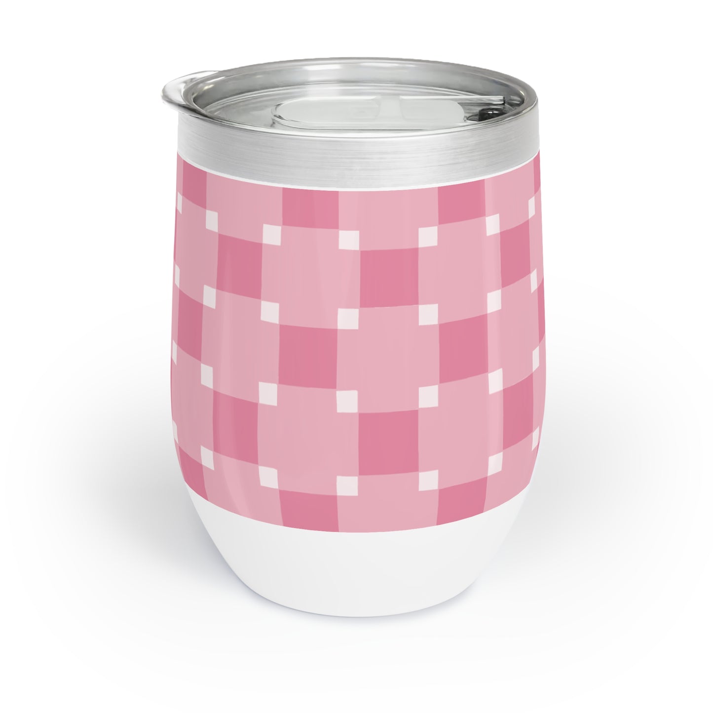 Checkered Fluidity - Chill Wine Tumbler