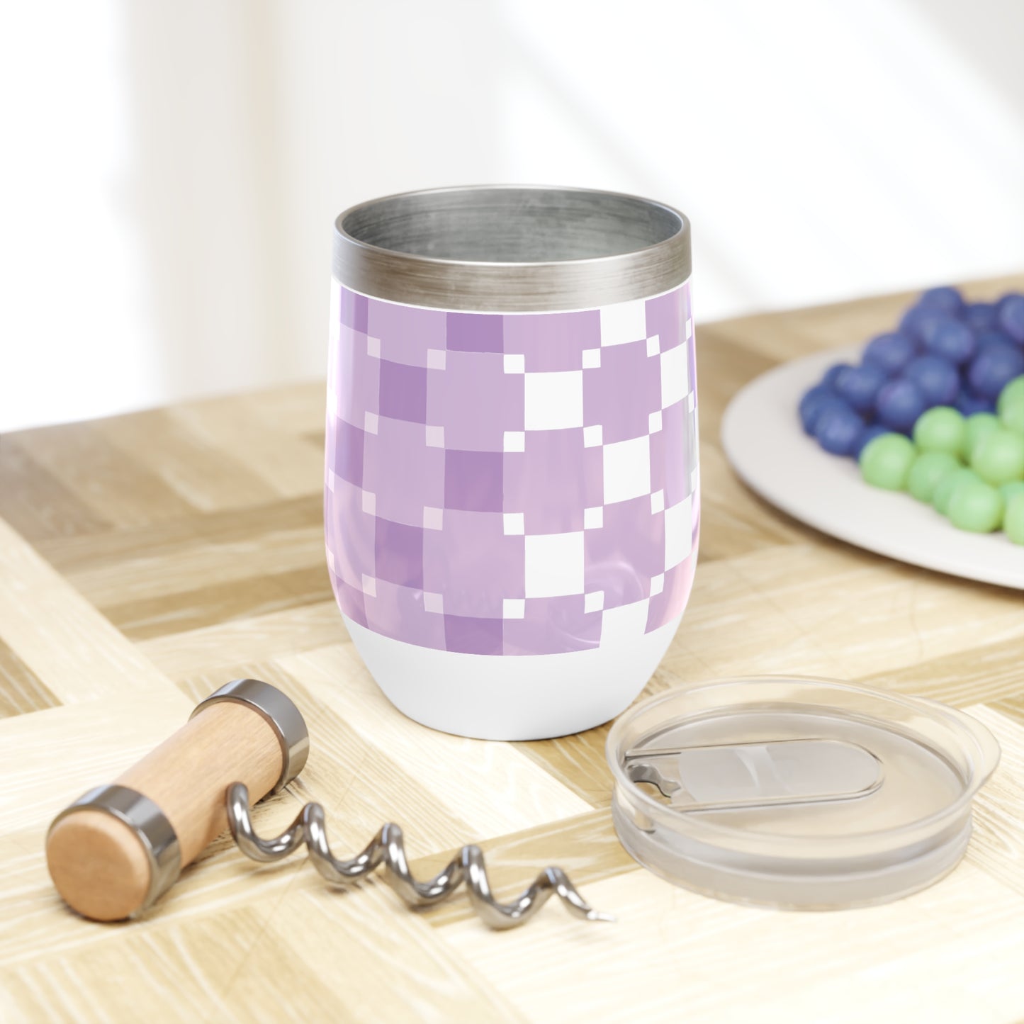 Checkered Whispies - Chill Wine Tumbler